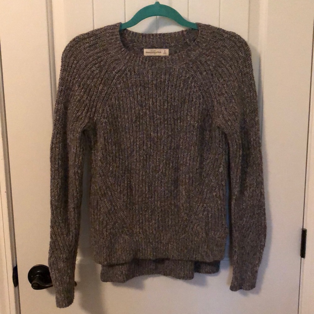 Cozy Abercrombie Gray Crewneck Sweater
